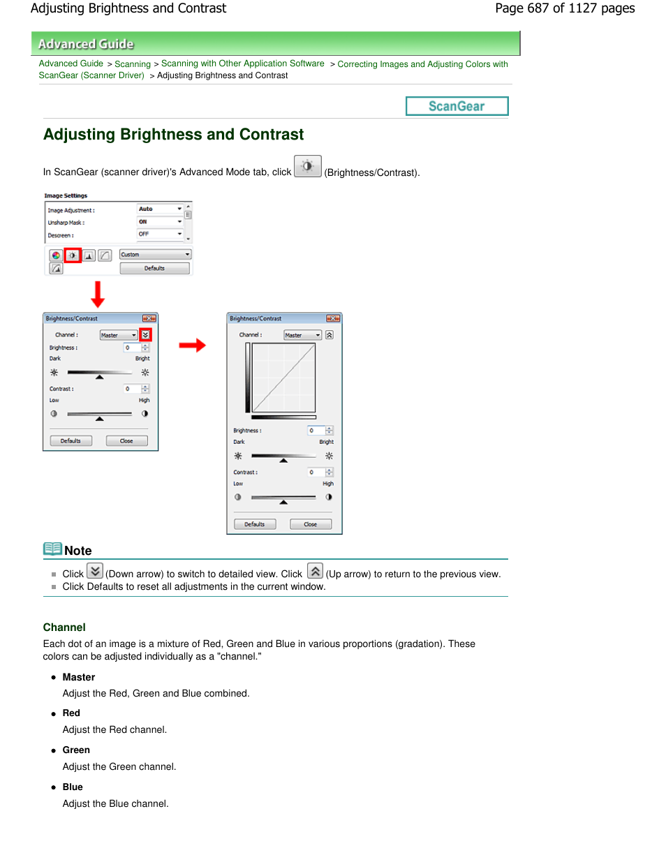 Adjusting brightness and contrast | Canon PIXMA MX870 User Manual | Page  687 / 1127