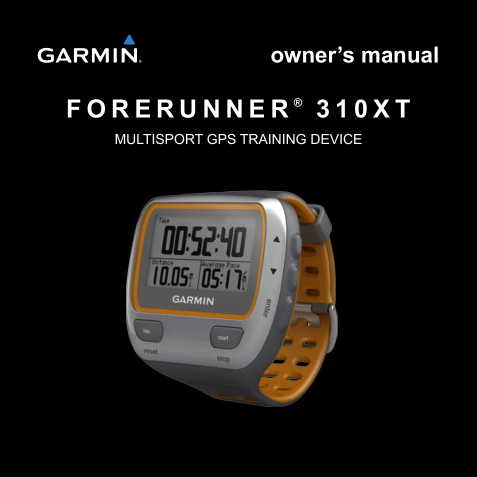 Garmin Forerunner 310XT User Manual | 56 pages | Also for: 310xt