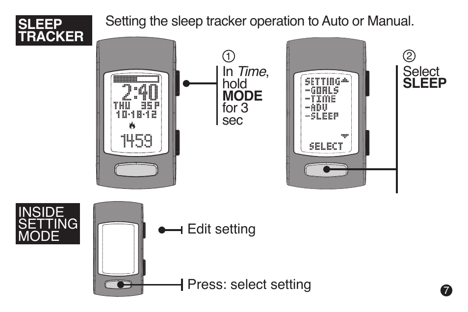 LifeTrak The Core C210 User Manual | Page 9 / 16 | Original mode