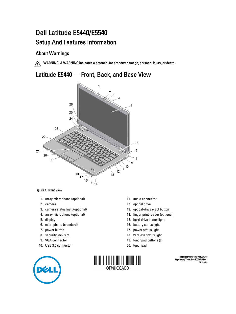 Dell Latitude E5440 (Late 2013) User Manual | 7 pages