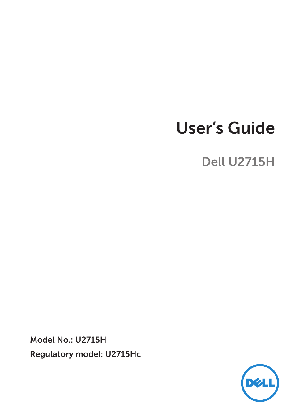 Dell U2715H Monitor User Manual | 63 pages