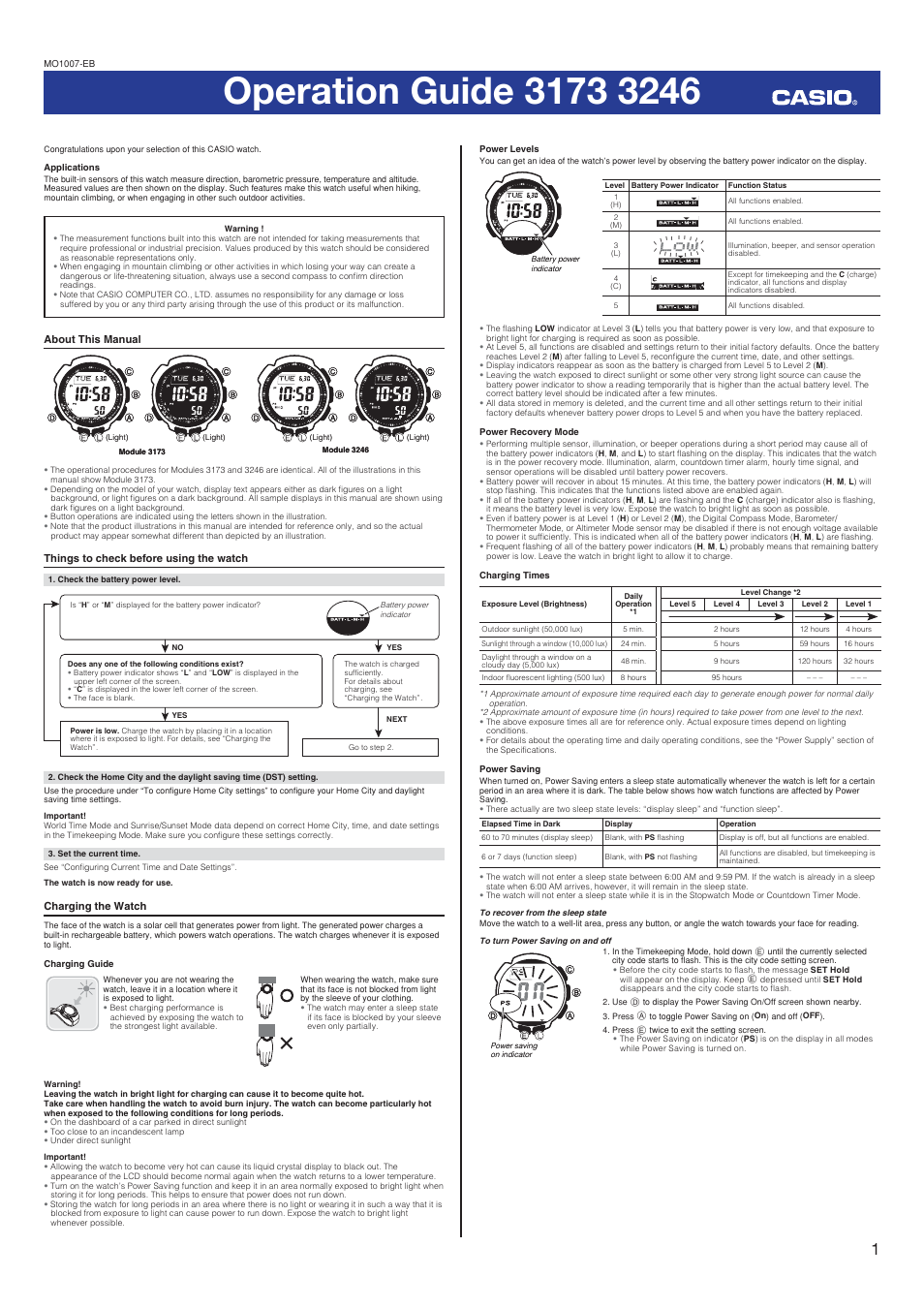 Casio 3246 User Manual | 10 pages | Also for: 3173