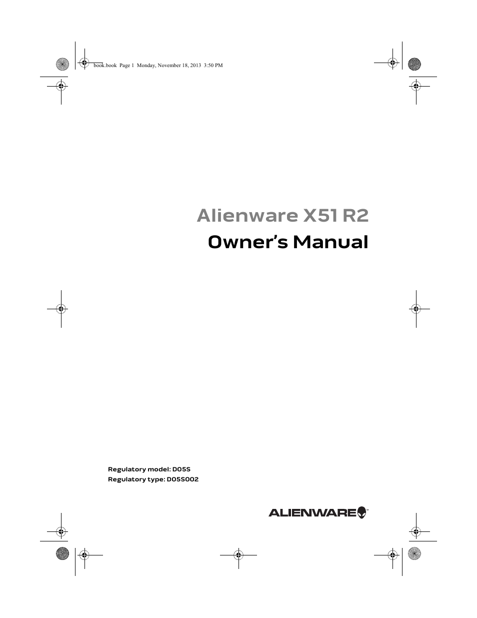 Dell Alienware X51 R2 (Early 2013) User Manual | 18 pages