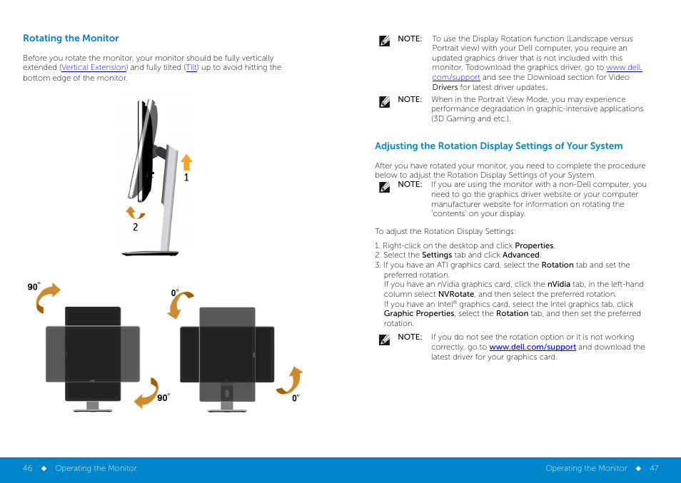 Rotating The Monitor Dell P2314h Monitor User Manual Page 24 37