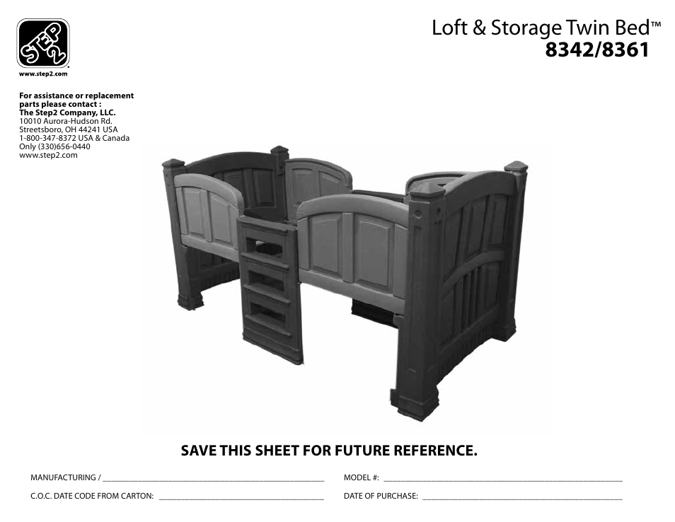 step 2 twin bed with storage