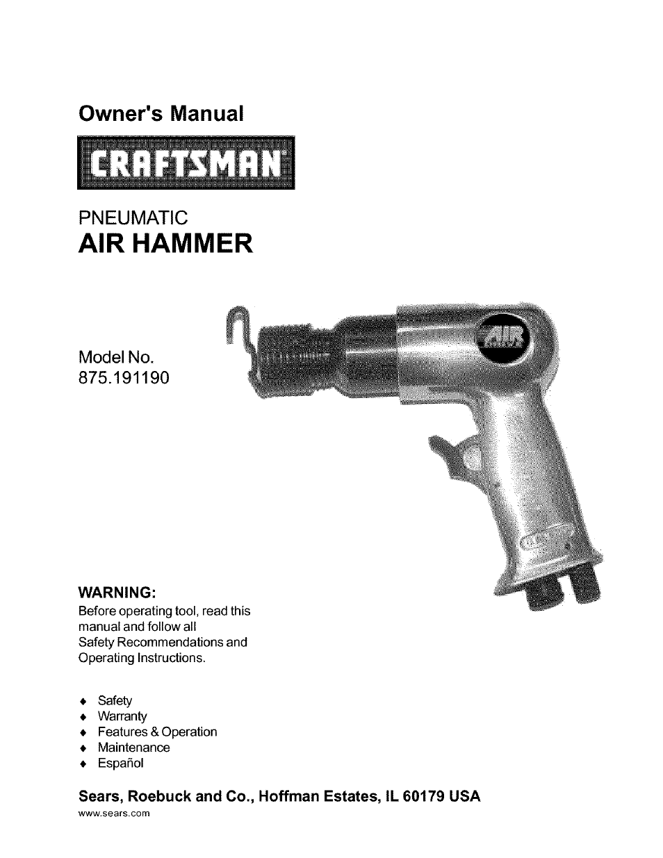 Craftsman 875.19119 User Manual | 10 pages