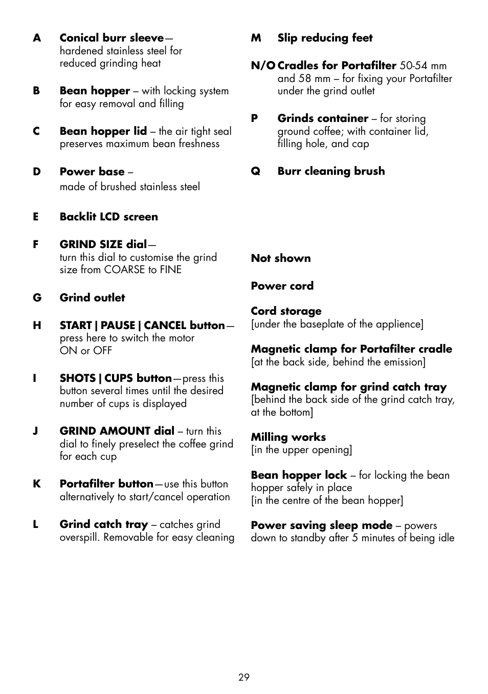 Gastroback 42639 Design Coffee Grinder Advanced Pro User Manual | Page 5 /  23