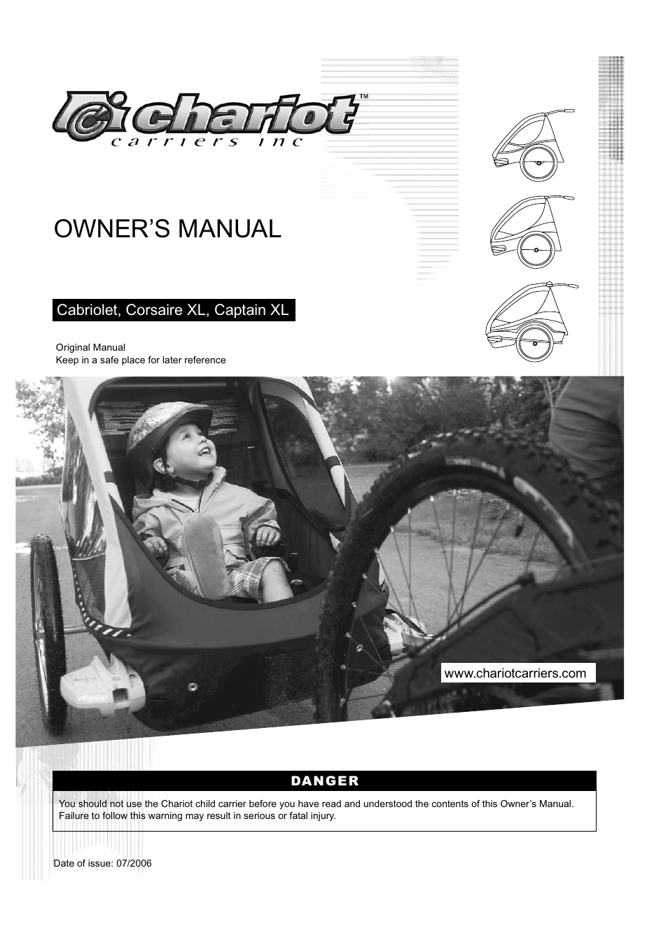 Chariot Carriers Captain XL User Manual | 40 pages | Also for: Corsaire XL