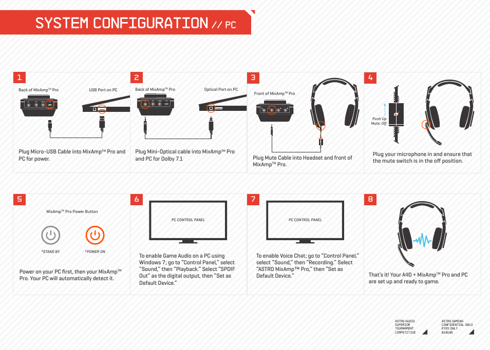 System configuration | Astro Gaming A40/MixAmp Pro User Manual | Page 7 /  14 | Original mode