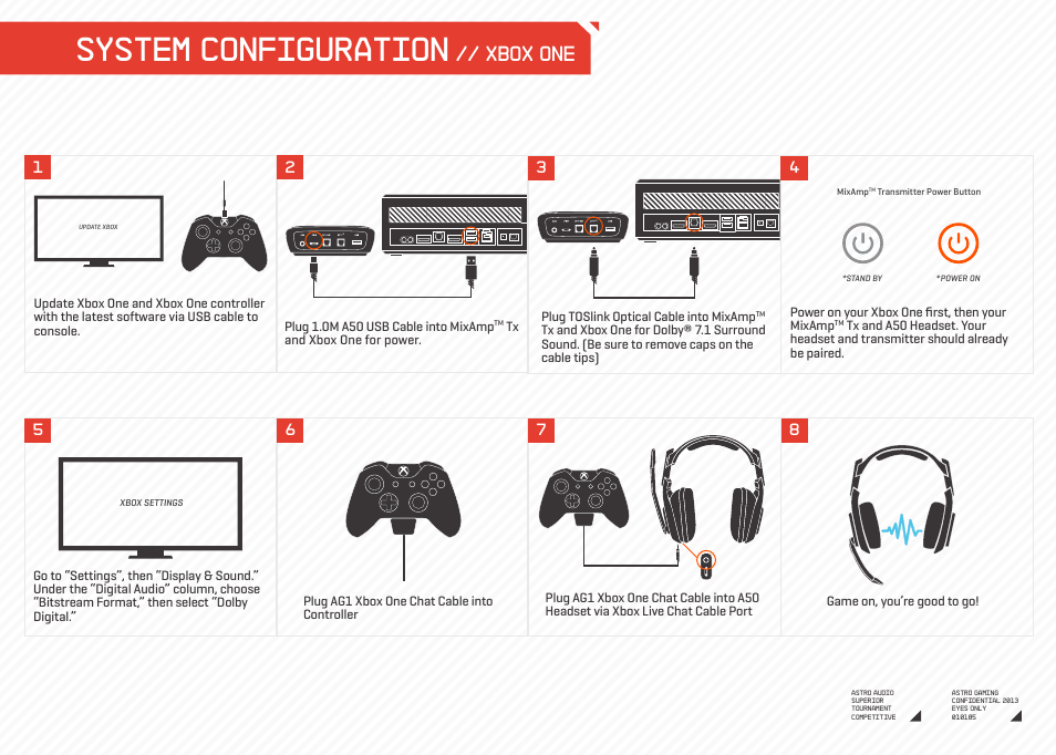 System configuration, Xbox one | Astro Gaming A50 Xbo User Manual | Page 4  / 14