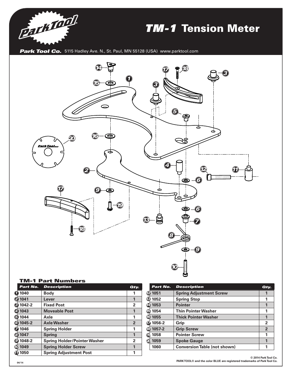 Tm-1 tension meter | Park Tool Spoke Tension Meter User Manual | Page 6 / 6  | Original mode