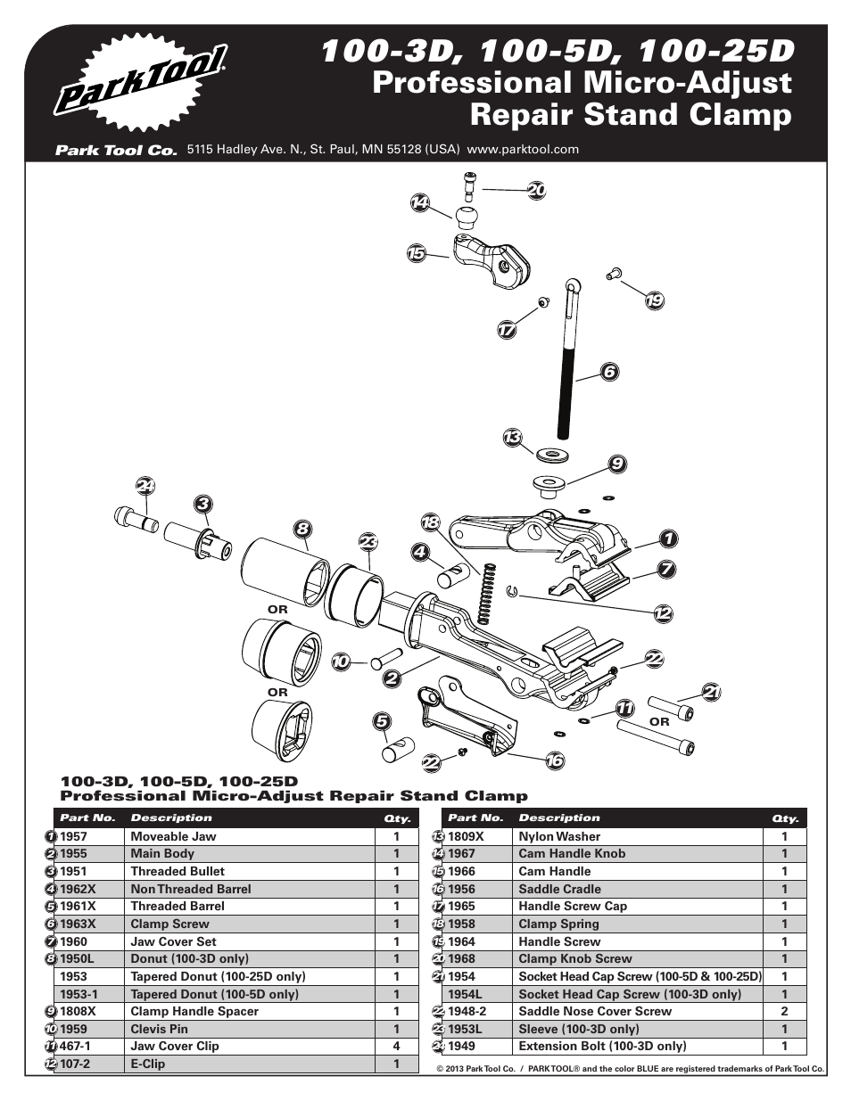 Park Tool 100-25D User Manual | Page 4 / 4 | Also for: 100-5D, 100-3D,  PRS-7-2, PRS-4 OS-2, PRS-25, PCS-4-2, PRS-2 OS-2