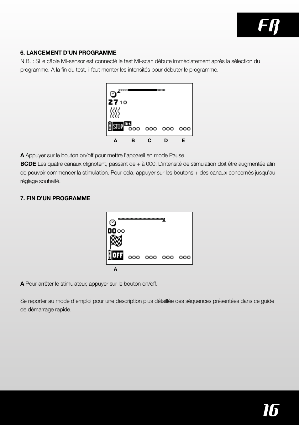 16 fr | Compex SP4.0 User Manual | Page 17 / 76
