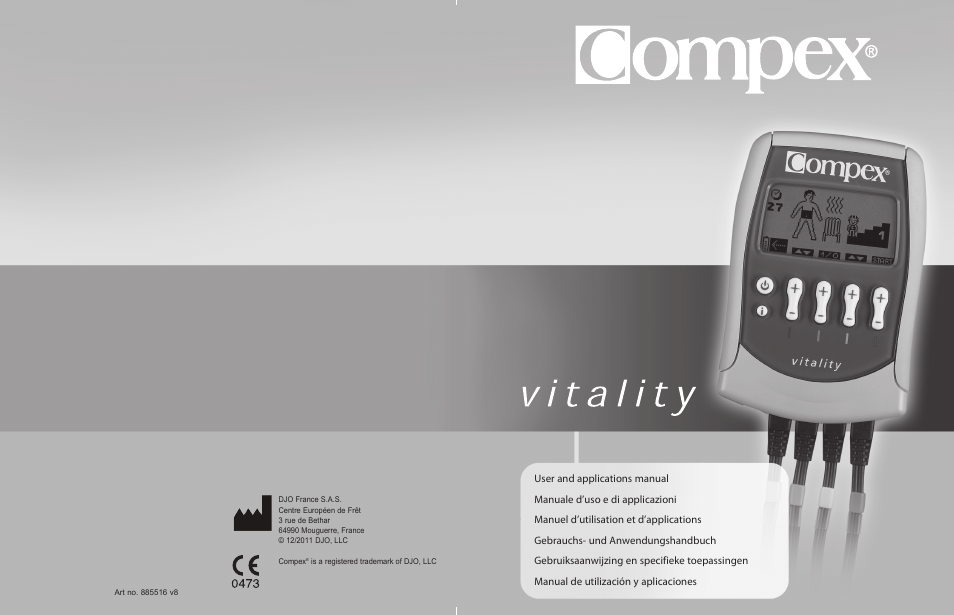 Compex Vitality User Manual | 308 pages