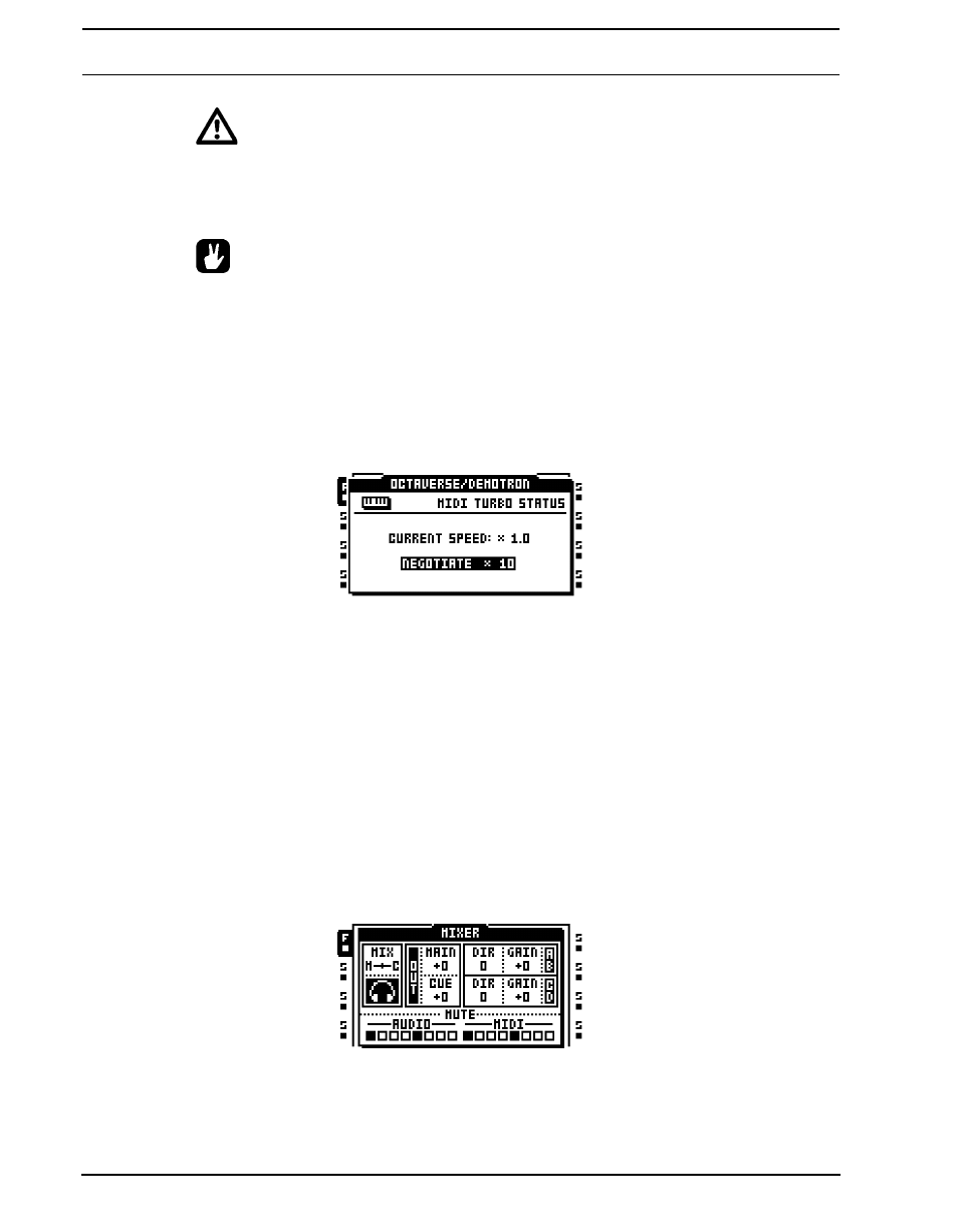 Mixer menu | Elektron Octatrack User Manual | Page 56 / 189 | Original mode