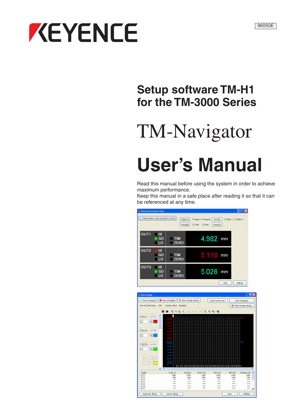KEYENCE TM-3000 Series User Manual | 84 pages