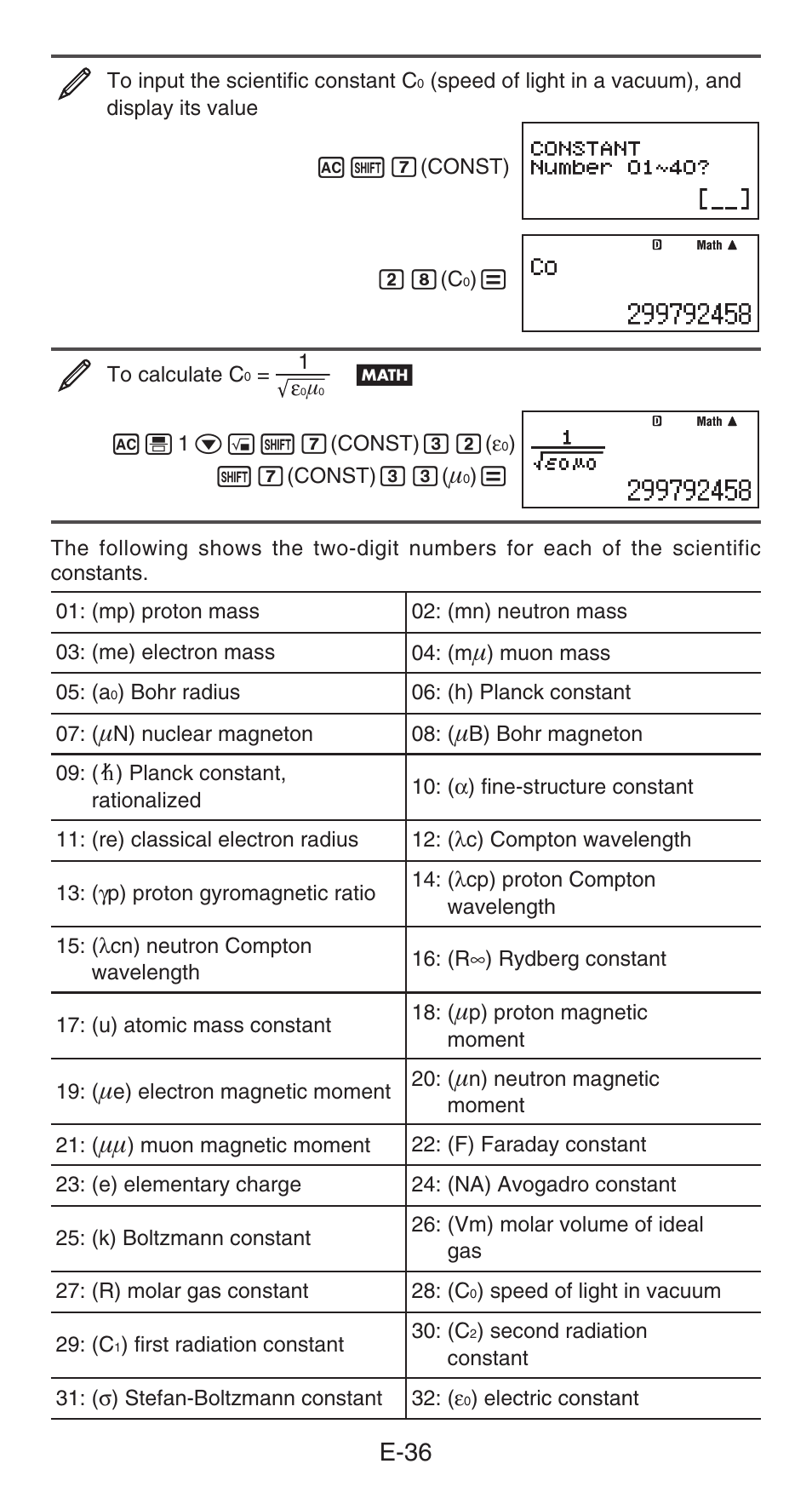 E-36 | Casio fx-991ES PLUS User Manual | Page 37 / 46