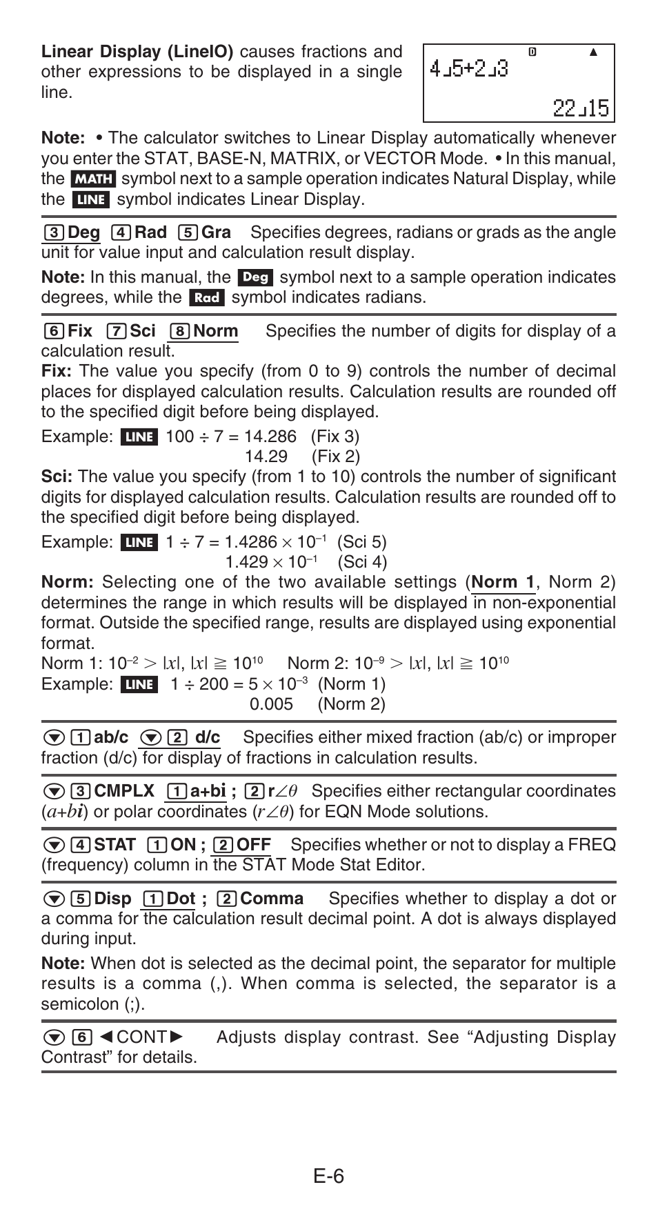Casio fx-991ES PLUS User Manual | Page 7 / 46 | Also for: fx-570ES PLUS