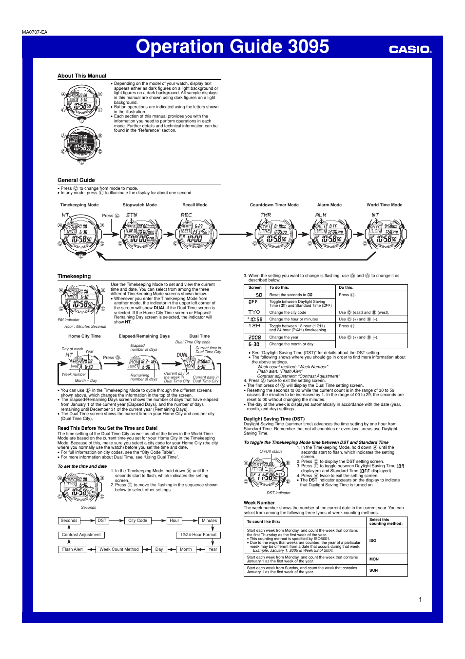 Casio 3095 User Manual | 5 pages