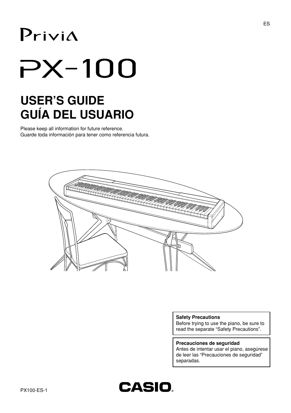 Casio Privia PX-100 User Manual | 31 pages | Original mode