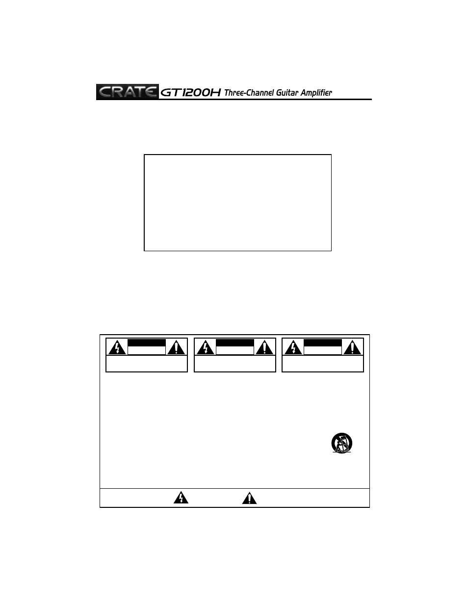 Crate Amplifiers gt1200h User Manual | Page 2 / 12