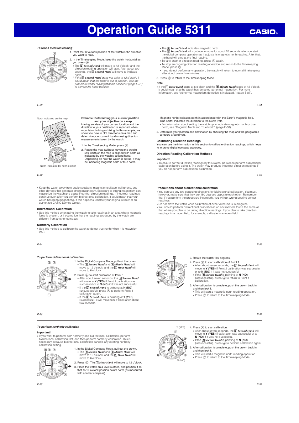 Operation guide 5311 | G-Shock GW-A1100 User Manual | Page 6 / 11 |  Original mode
