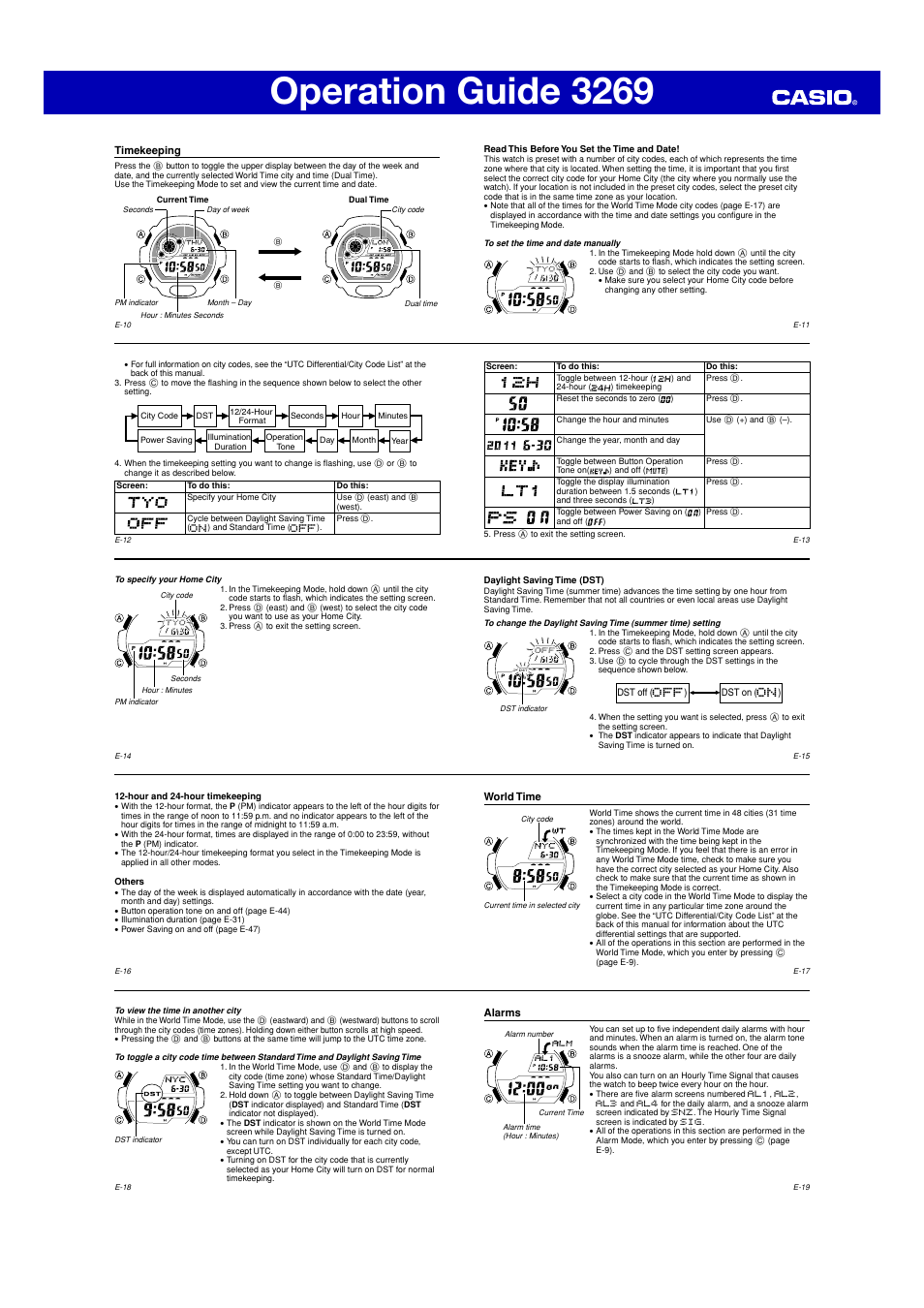 Operation guide 3269 | G-Shock GR-8900 User Manual | Page 2 / 6 | Original  mode