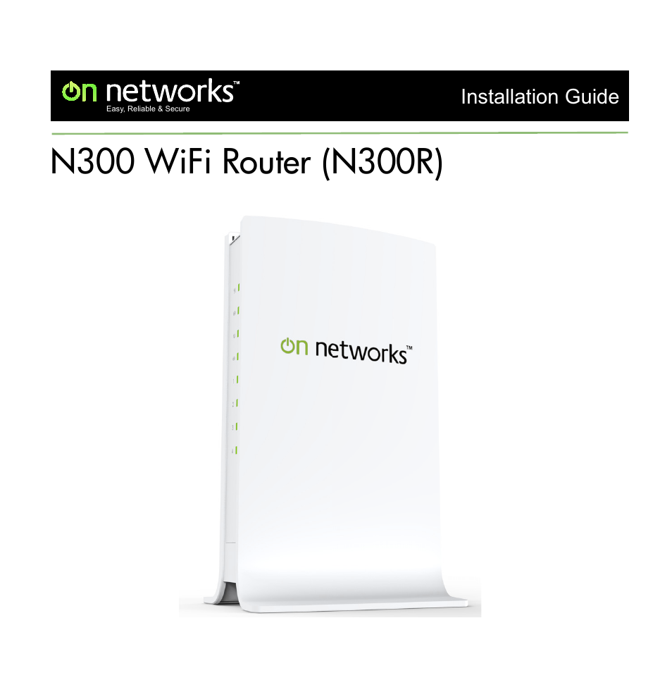 On Networks N300R User Manual | 12 pages