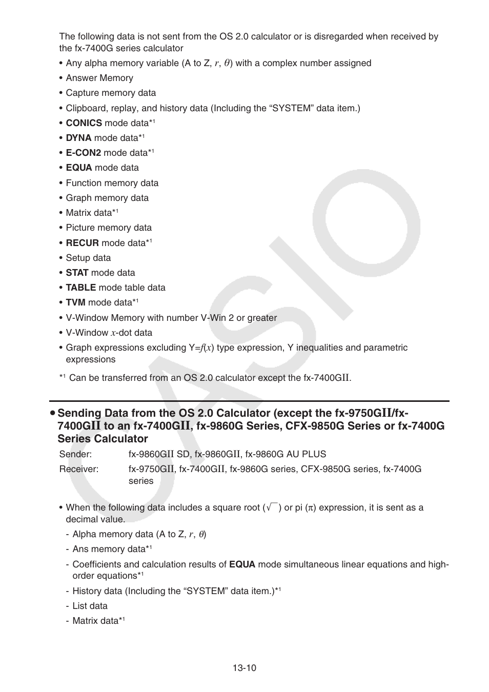 Casio FX-9750GII User Manual | Page 313 / 402 | Original mode | Also for: FX -9860GII, fx-9860G AU PLUS, fx-9860G AU, fx-9860GII SD, fx-9860G SD, FX-9860G,  FX-7400GII, E-CON2