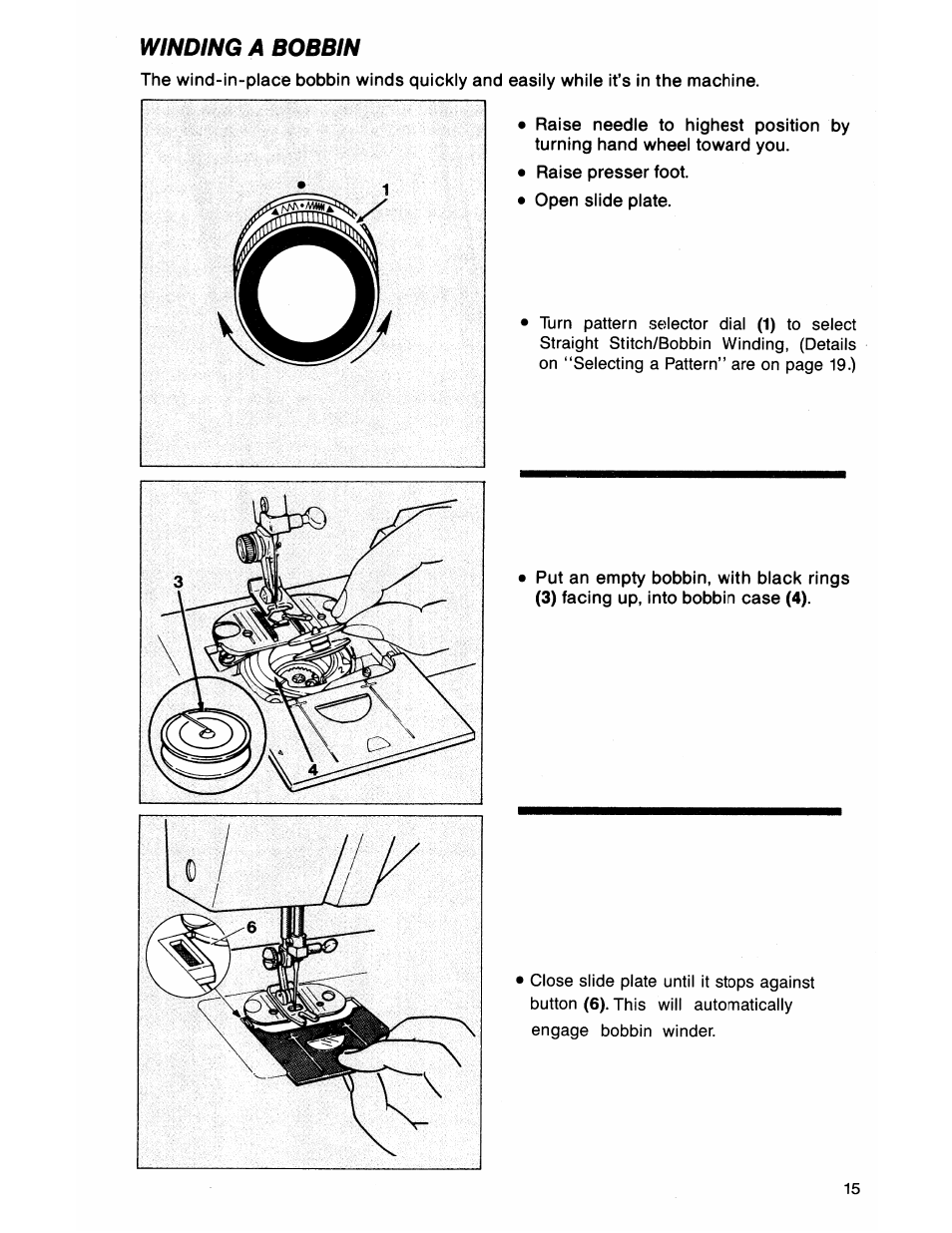 Winding a bobbin | SINGER 7050 User Manual | Page 17 / 51
