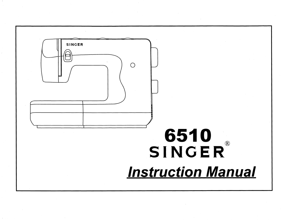 SINGER 6510 Scholastic User Manual | 54 pages