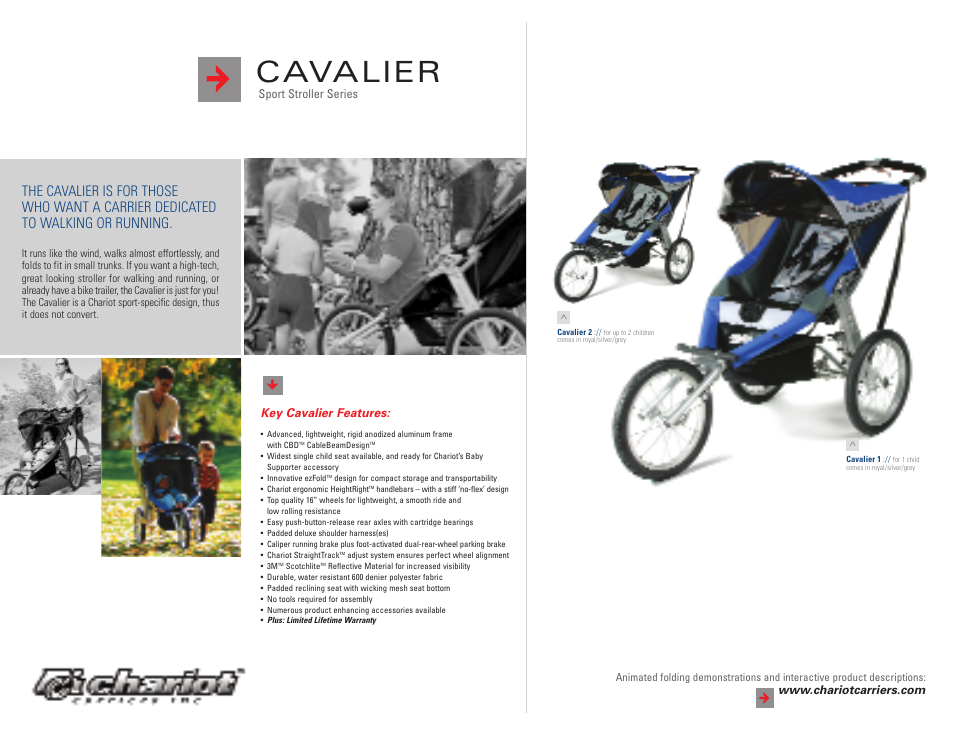 Chariot top cavalier stroller