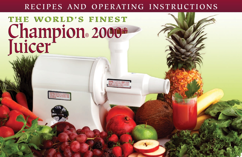 Champion juicer G5-NG-853-S User Manual | 53 pages