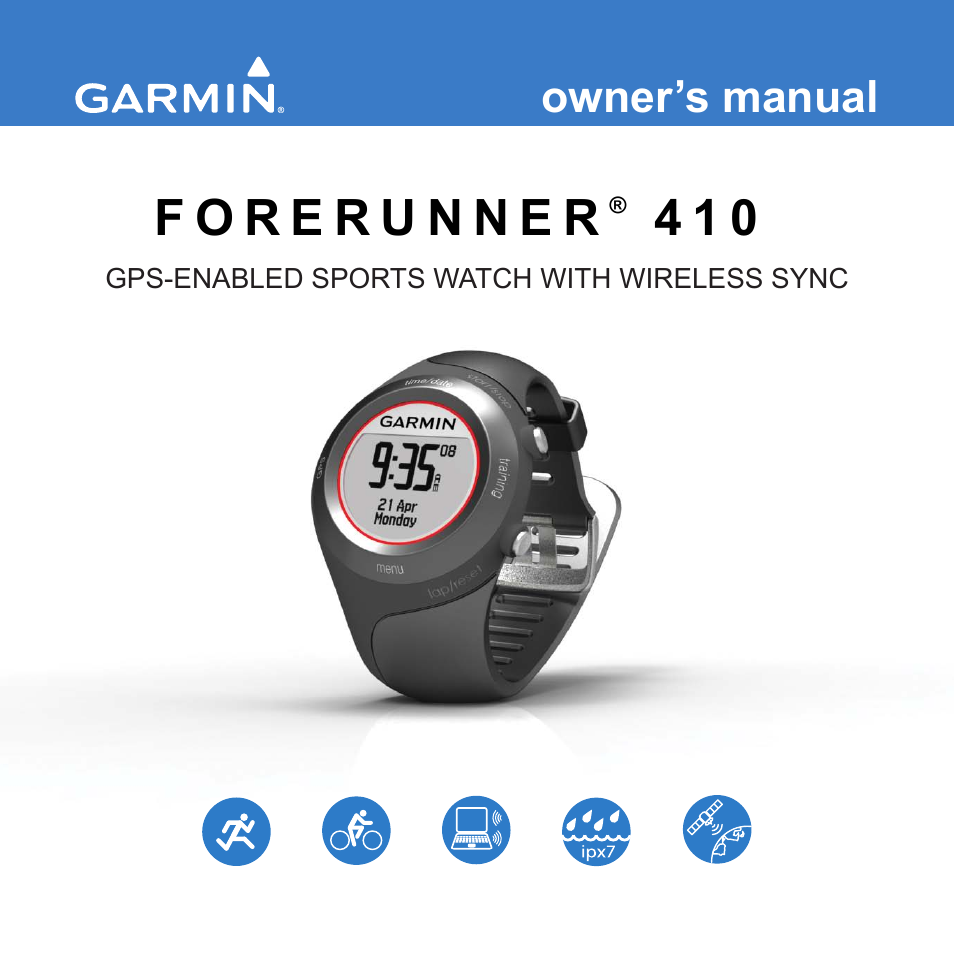 Garmin Forerunner 410 User Manual | 52 pages