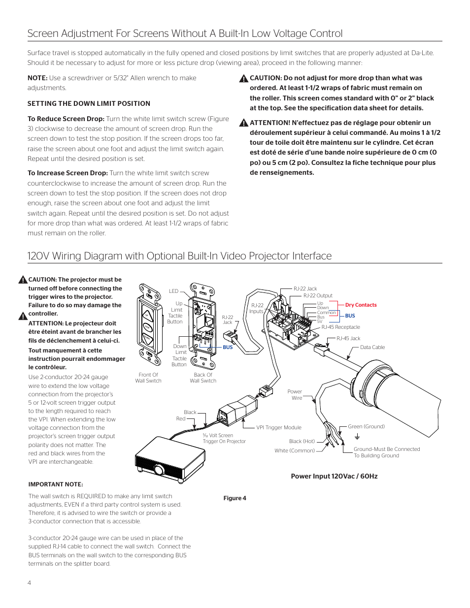 Da-Lite Cosmopolitan Electrol User Manual | Page 4 / 8 | Original mode