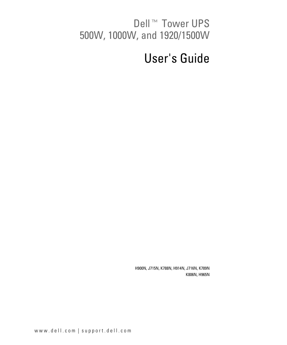 Dell J715N User Manual | 63 pages | Also for: K789N, 1920W, H965N, H914N