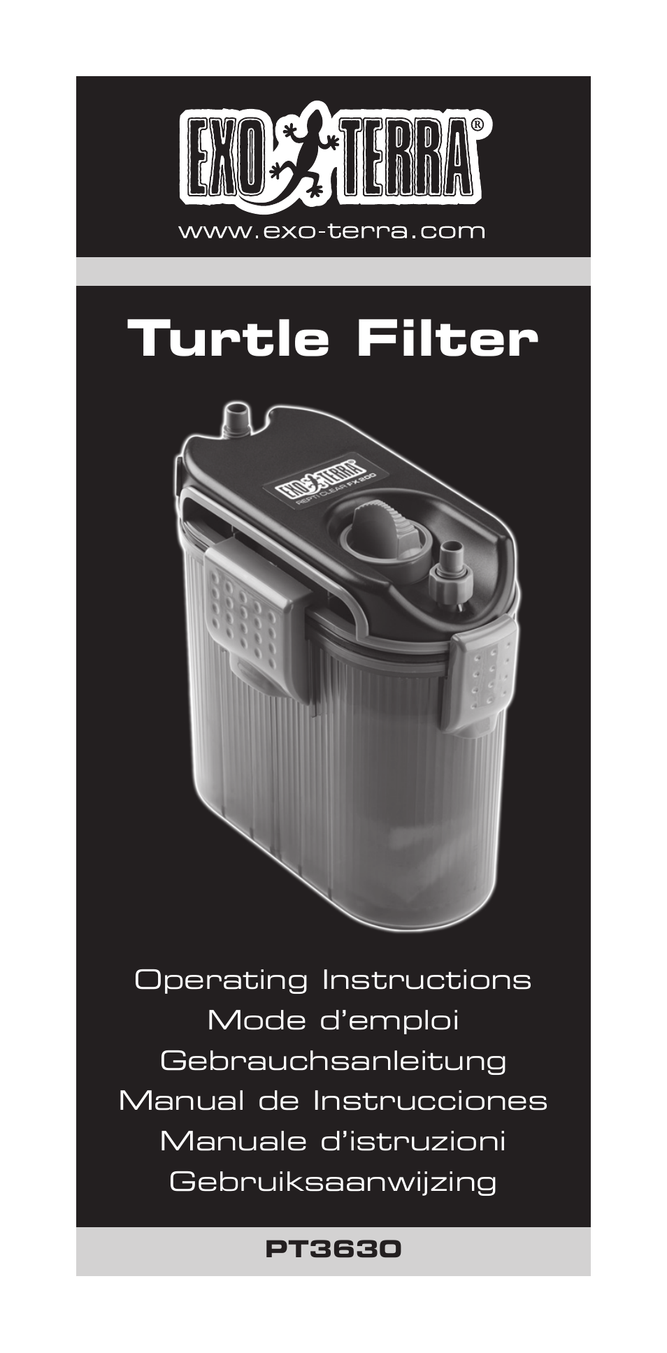 Exo Terra Turtle Filter FX-200 / External Canister Filter User Manual | 23  pages