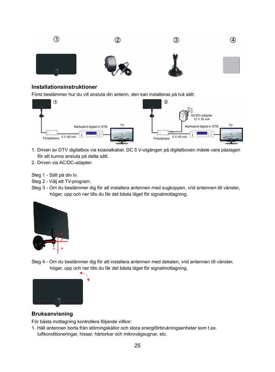 Installationsinstruktioner, Bruksanvisning | Konig Electronic DVB ...