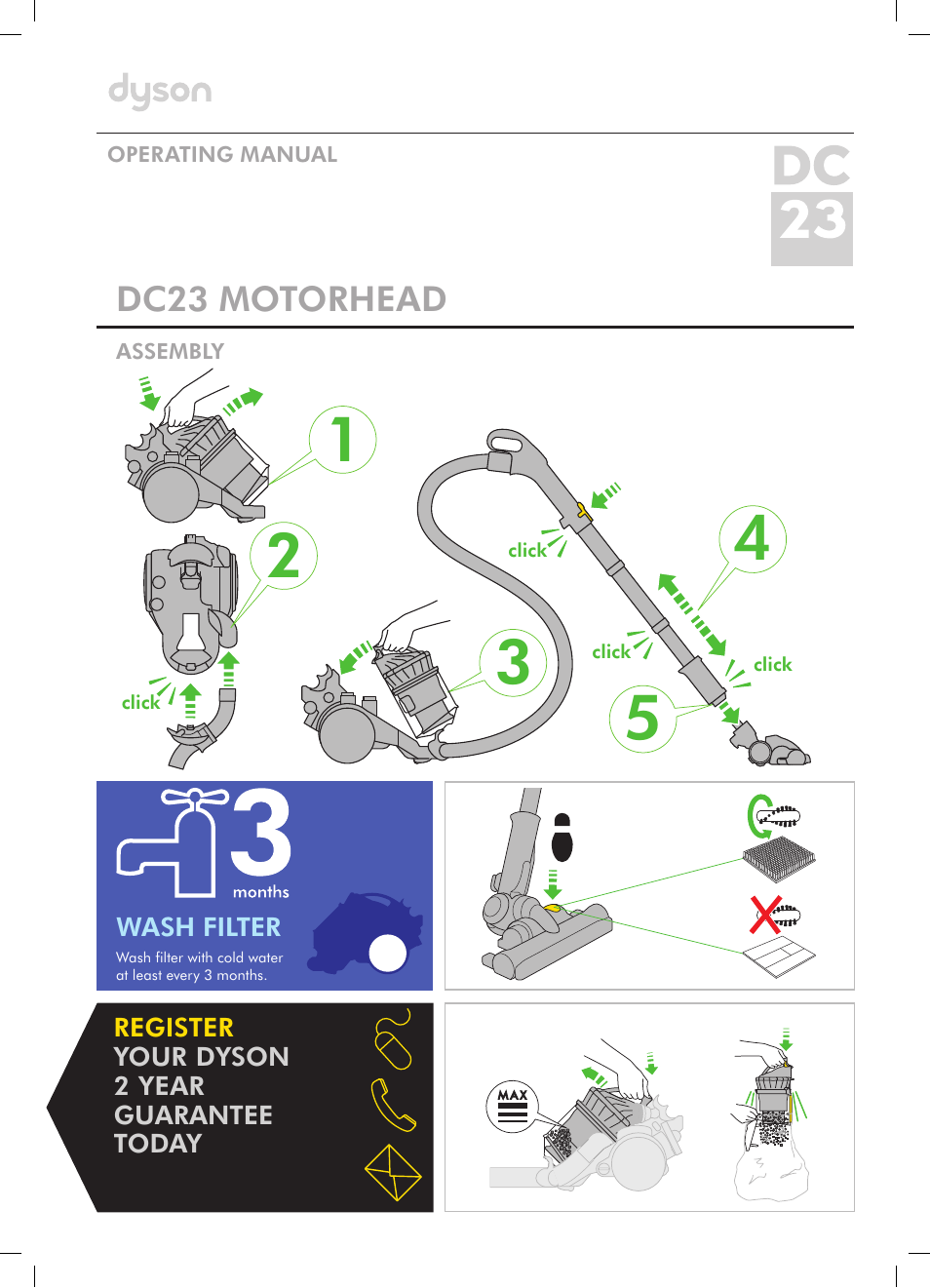 DYSON DC23 User Manual | 12 pages