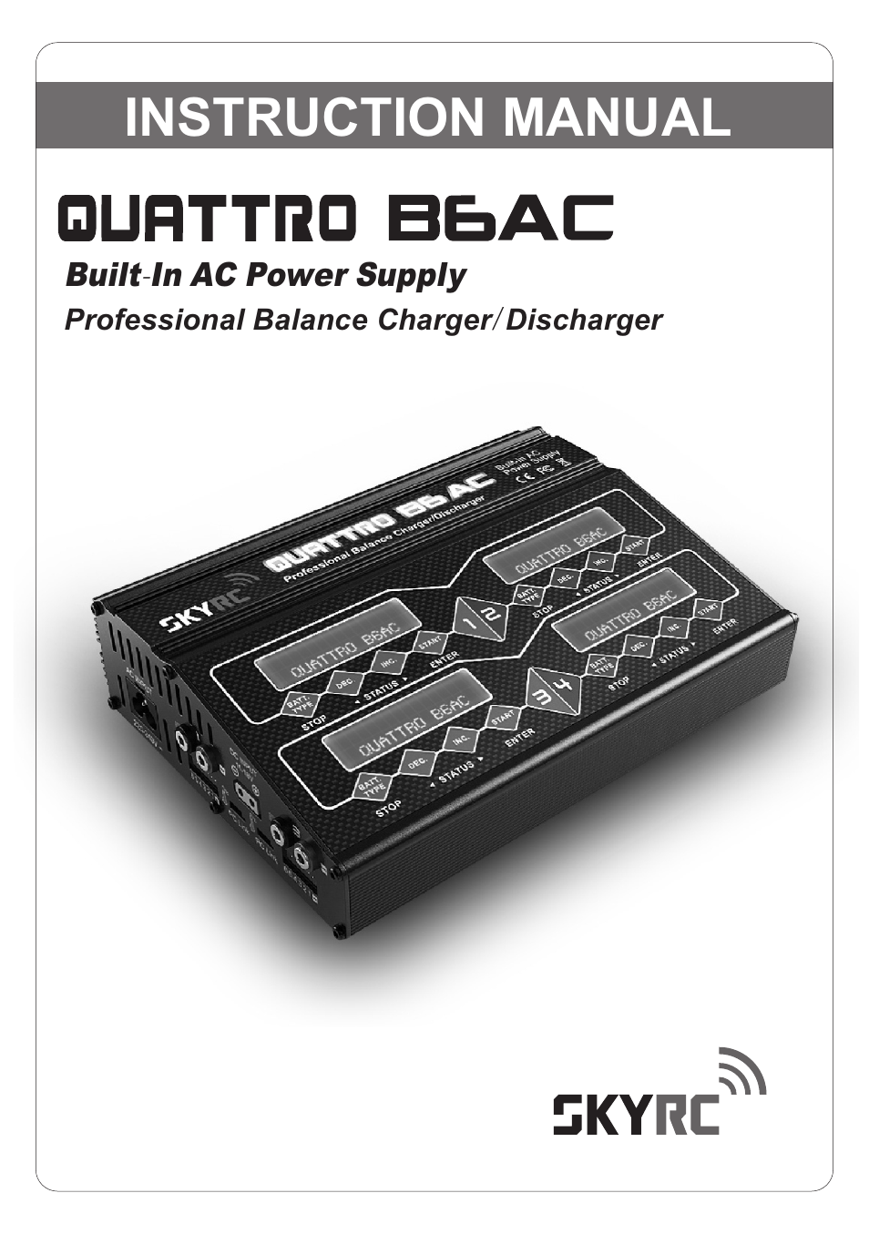 SkyRC Quattro B6AC User Manual | 28 pages