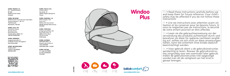 Bebe Confort Windoo Plus User Manual | 102 pages