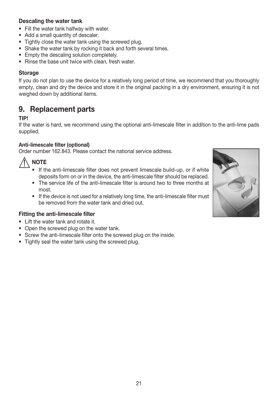 Replacement parts | Beurer LB 88 User Manual | Page 21 / 88