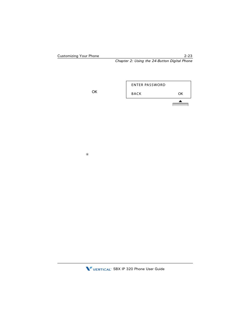 vertical sbx 320 default user name and password