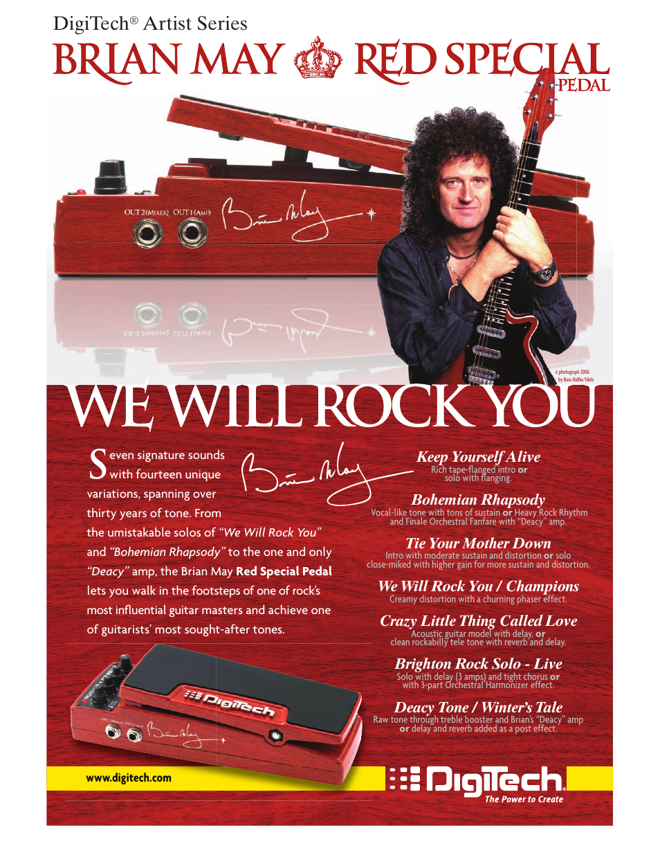 DigiTech Brian May Artist Series User Manual | 2 pages