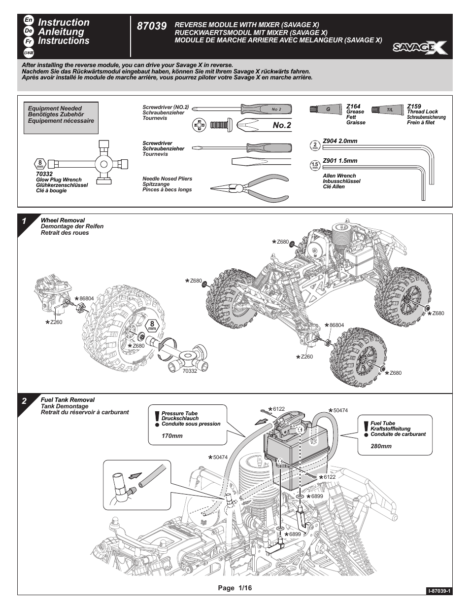 HPI Racing Savage Reverse Module User Manual | 16 pages | Original mode
