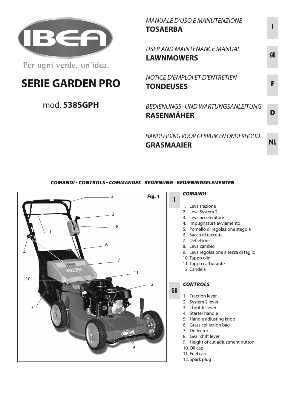 IBEA Garden Pro Series User Manual | 24 pages