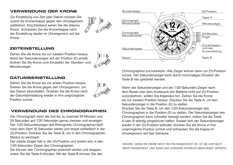 TW Steel CEO Canteen Chronograph User Manual | Page 7 / 17 | Also for:  Canteen Style, Canteen Automatic