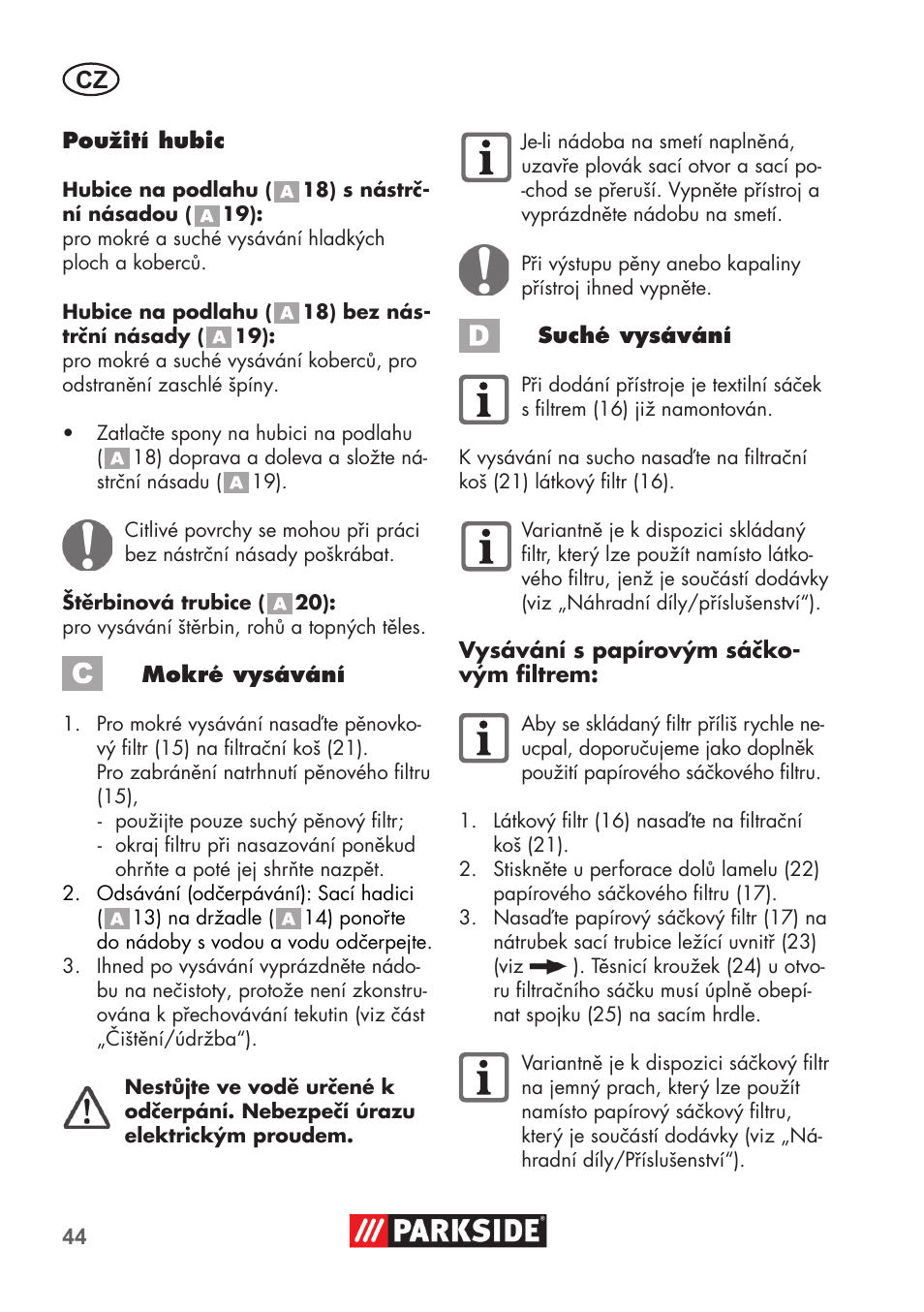 Parkside PNTS 1300 C3 User Manual | Page 44 / 68