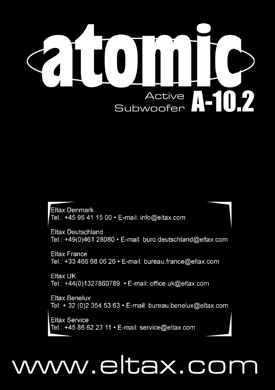 A-10.2, Active subwoofer | Eltax Atomic A-10.2 User Manual | Page 12 / 12