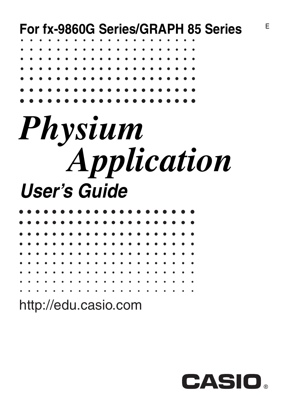 Casio fx-9860G Physium User Manual | 20 pages